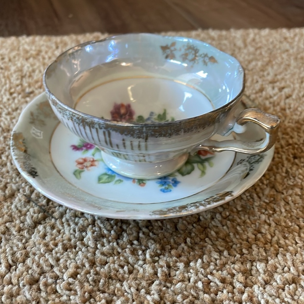 VTG Demi Cup and Saucer Floral  1912